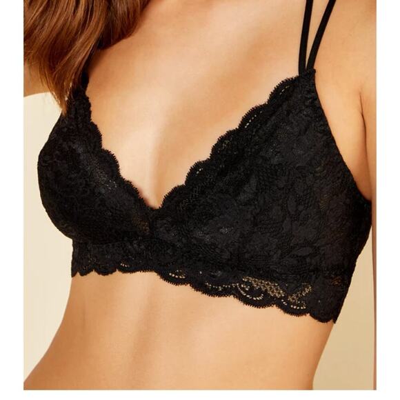Cosabella Bralette Black Lace Triangle Adjustable Straps Size Large L - Picture 1 of 5